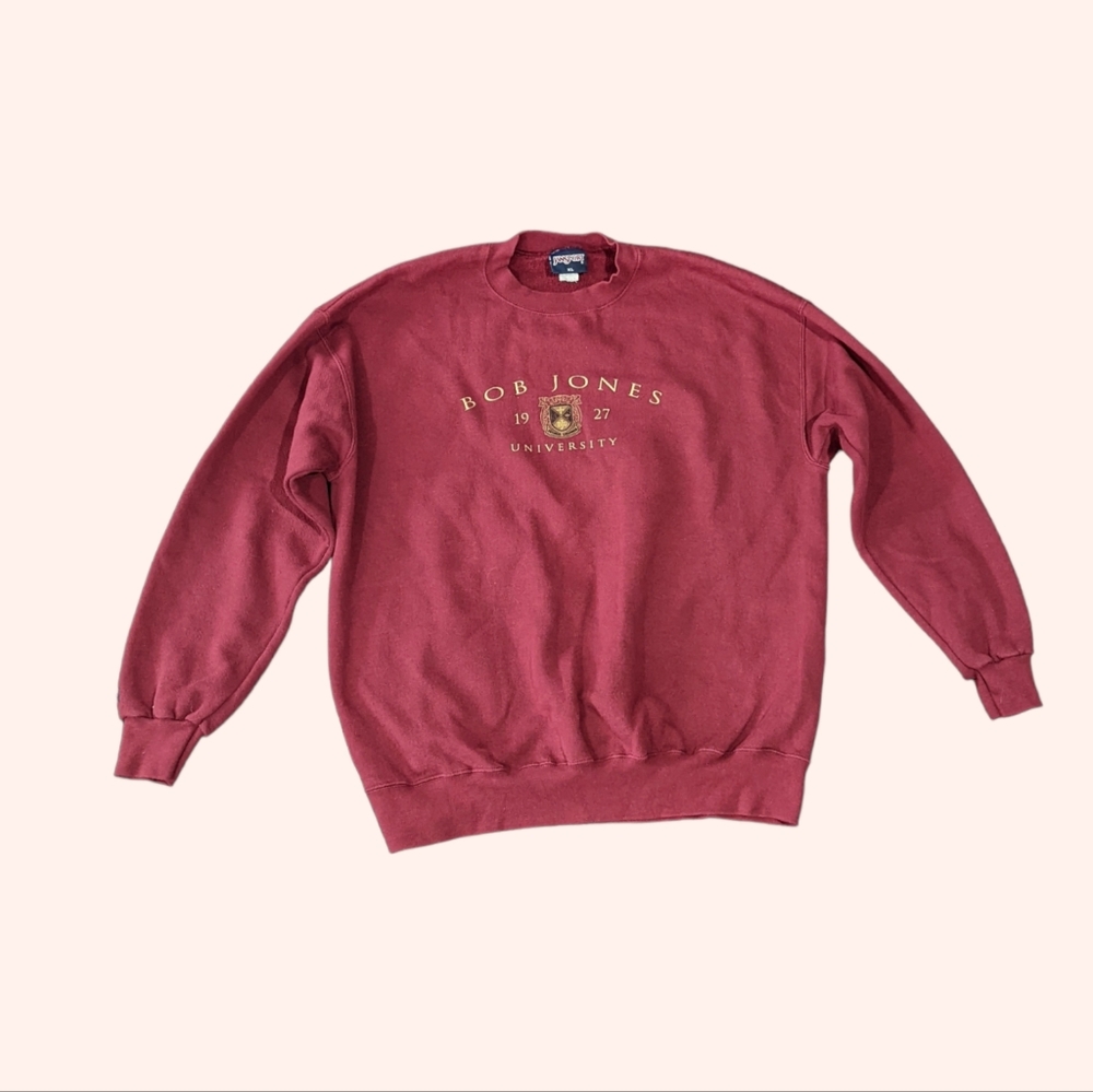 XL Maroon bobs university crew neck sweater